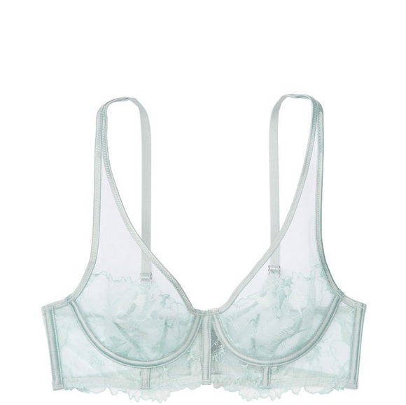 Victoria's Secret Unlined Plunge Bra & Garter Belt - Picture 4 of 6